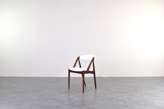 Image 1 of Mid-Century Teak & Boucle Chairs Model 31 by Kai Kristiansen for Schou Andersen, 1960s, Set of 4