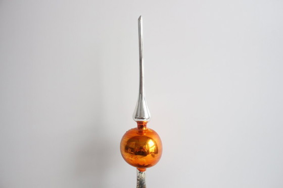 Image 1 of Antique glass Christmas ornament, Czechoslovakia, 1950s. 
