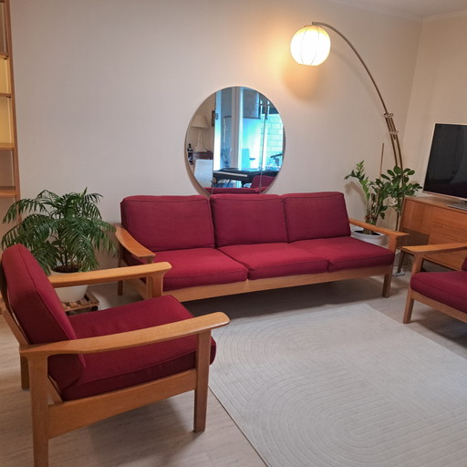 Vintage Knoll Antimott Seating Set – Sofa Bed + 2 Lounge Chairs – Mid Century 1960s/70s