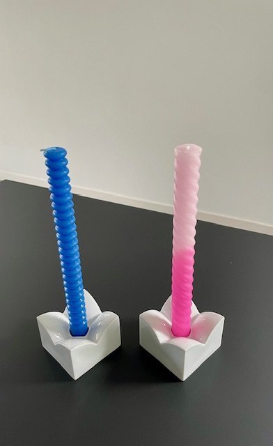 Image 1 of Set van 2 Vintage Porseleinen Kaarsenhouders | Arzberg Design