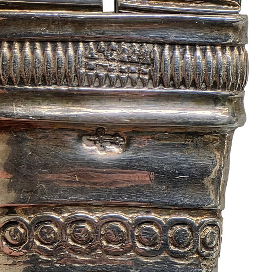 Image 1 of Tijeras de costura antiguas de plata frisia, principios del siglo XX