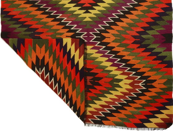 Grande tappeto Kilim Yoruk anatolico vintage, 294 × 180 cm – Tessuto a mano in lana a tessitura piatta (photo 5 of 5)