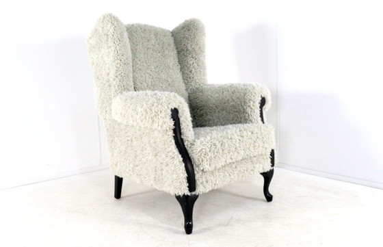 Image 1 of Fauteuil groot harig doodly volledig gerestaureerd
