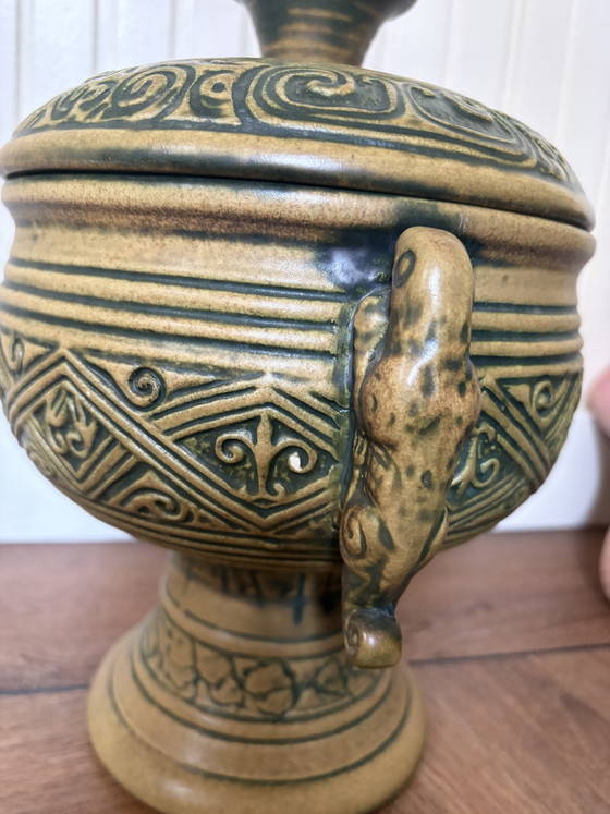 Jasba zeldzame pot met deksel – west germany jasba, Vazen, Ceramic (photo 7 of 8)