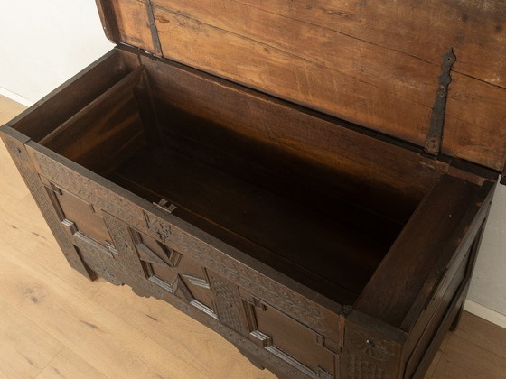 Grafschaft Eiken Kist uit 1748, Opbergkast, Hout, Metaal, Bruin, Rustic (foto 7 van 11)