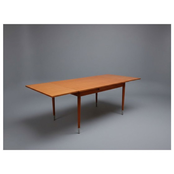 Image 1 of Vintage Scandinavische uitschuifbare eettafel in teak 