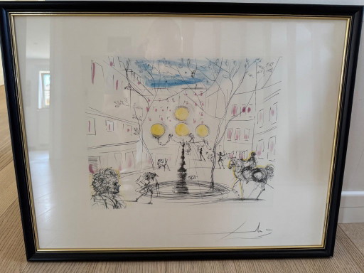 Salvador Dali Signed and Framed Artwork – schilderijen tekeningen, Other