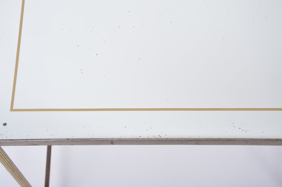 Image 1 of Hollywood Regency Brass and Glass Nesting Tables in the Style of Maison Jansen, Set of 3