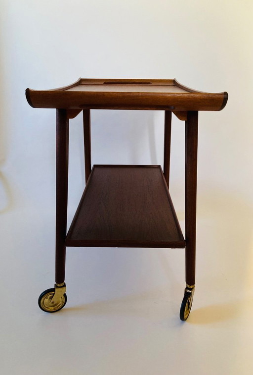 Vintage barcart opal mobel, keukentrolley, serveerwagen 