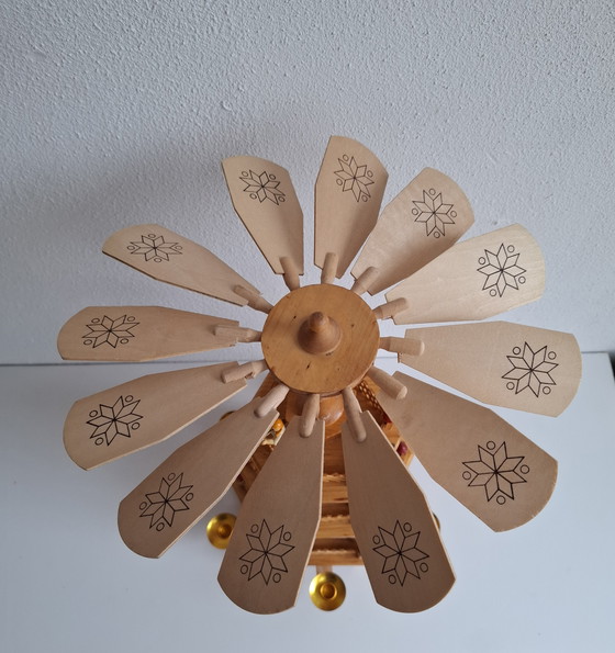 Image 1 of Vintage Christmas pyramid 3 tiers Ore Mountains