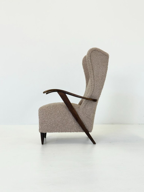 Fauteuil Melchiorre Bega En Bouclé Beige – Wood (photo 7 of 11)