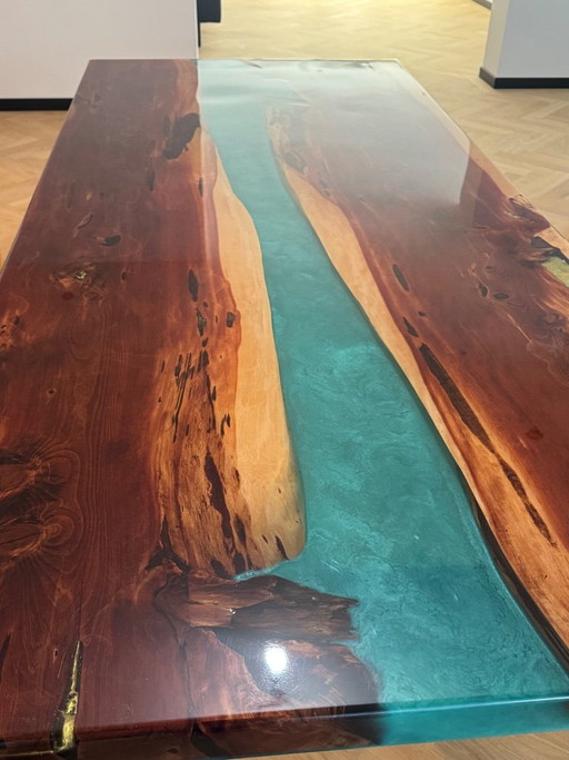 Epoxy river table