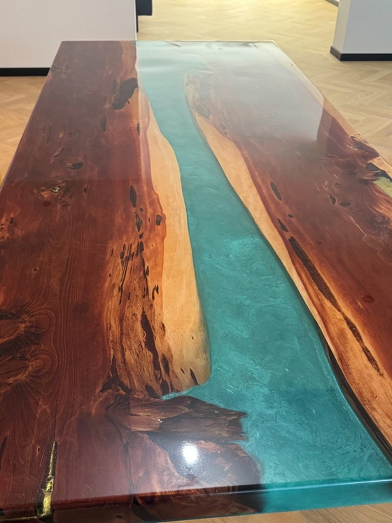Image 1 of Epoxy river table