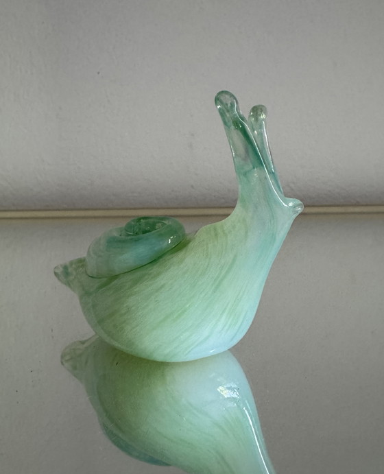 Image 1 of Lumaca in vetro di Murano opalescente antico