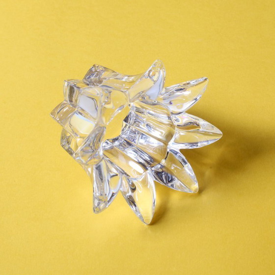Image 1 of Vintage Royal Crystal Rock Laurus votiefkaarsenhouder: Italiaans loodkristal / jaren 1990