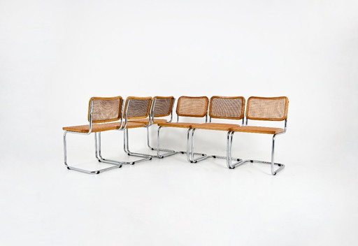 Set of 6 Dining Chairs Style B32 by Marcel Breuer
