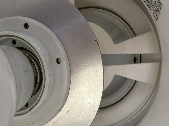 Image 1 of Grote IKEA hanglamp in wit gelakt metaal in de vorm van een vintage halve maan