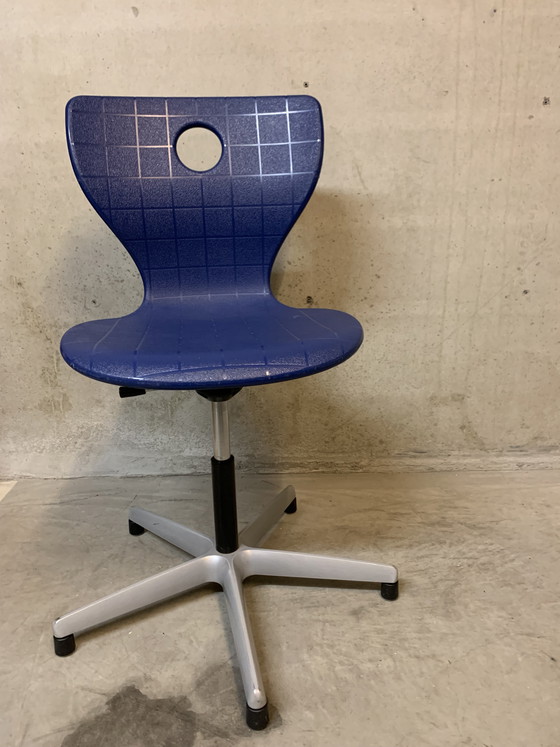Image 1 of Office chair by Verner Panton for VS Möbel. Blue.