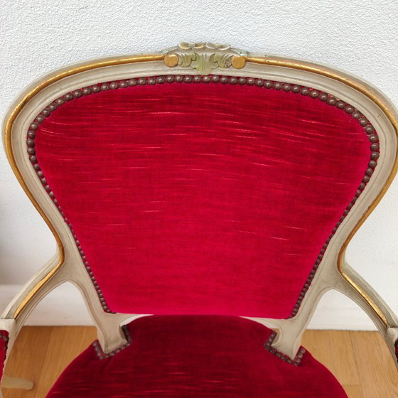 Image 1 of Sedie e poltrone vintage francesi in stile Luigi XV. Prezzo fisso.