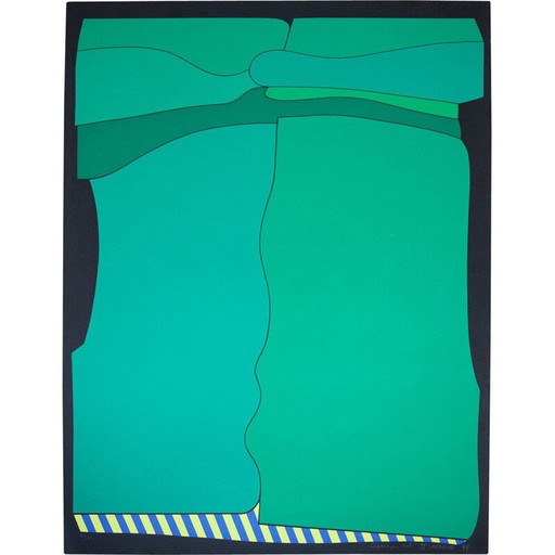 Vintage-Siebdruck auf Papier von Jean-Jacques Lapoirie Carapaçon, 1974