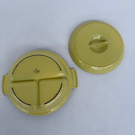 Image 1 of Plato de hierro fundido esmaltado de 3 compartimentos Dru