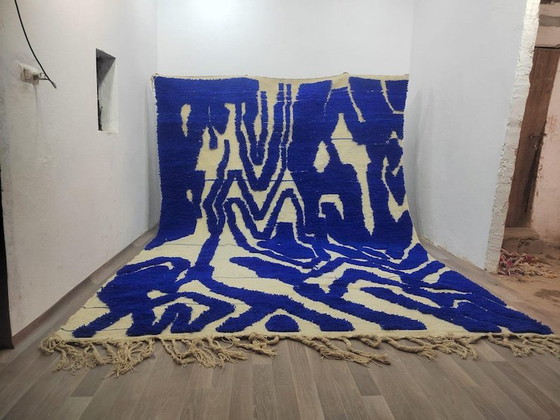 Großer Berberteppich aus ecrufarbener Wolle mit dekorativen Mustern, 300/400 cm – Teppiche & Läufer, Wool (photo 10 of 10)