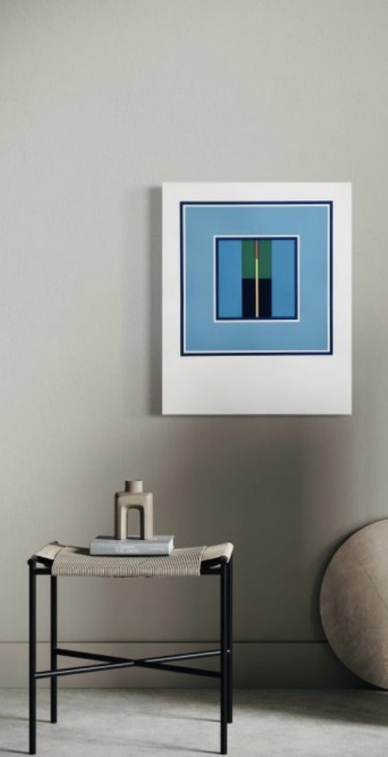 Image 1 of Léon Wuidar ( 1938 ) rare constructivist silkscreen from 1986