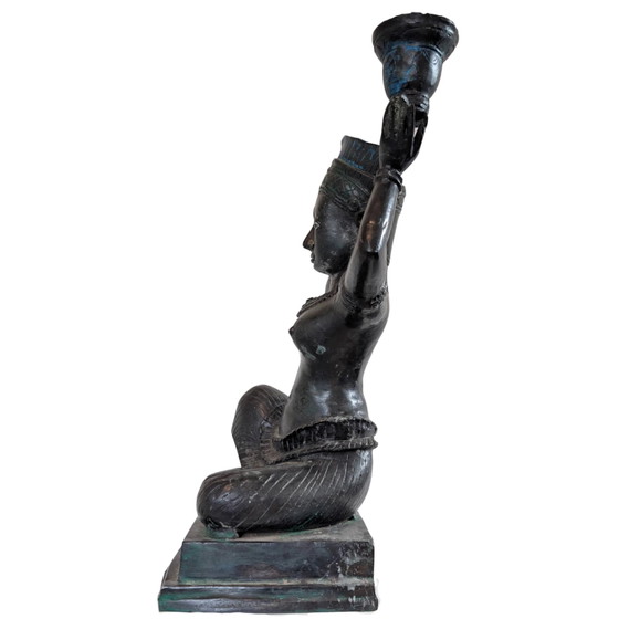 Bronzen Yakshi Tempeldanseres Kandelaar – Kandelaars en kaarsen (photo 7 of 10)