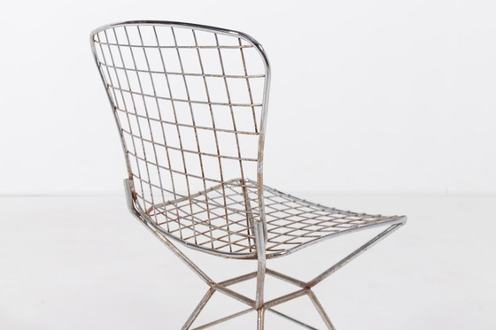 Image 1 of Coppia di sedie vintage di design italiano in filo d'acciaio degli anni '70.