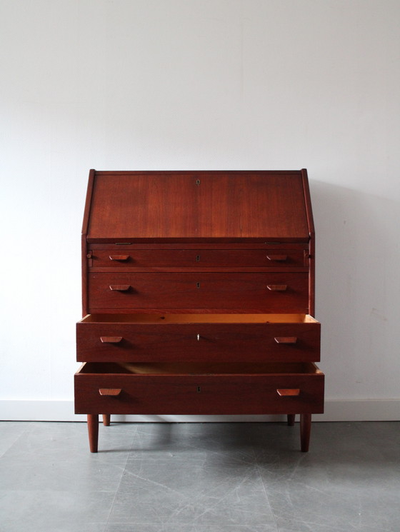 Image 1 of Vintage Deense secretaire in teak, topstuk!