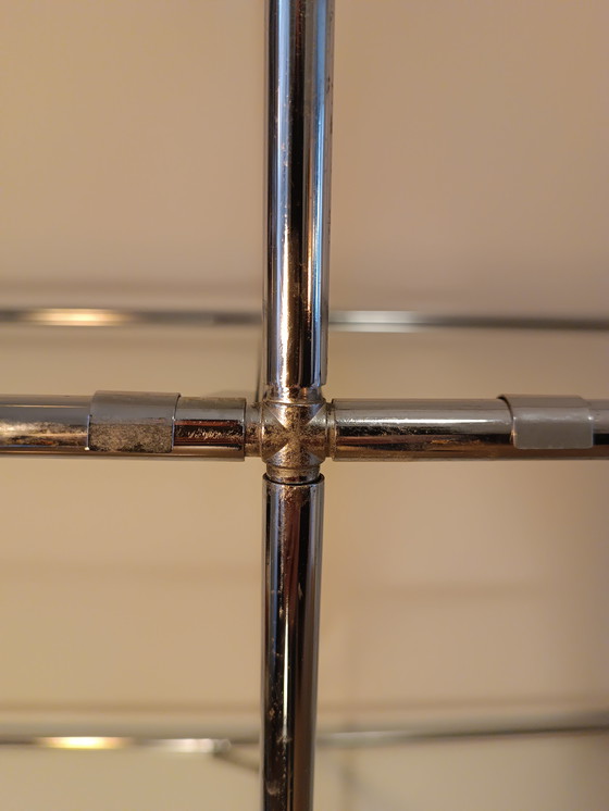 Image 1 of Vetrina vintage Poul Cadovius, vetro e cromo