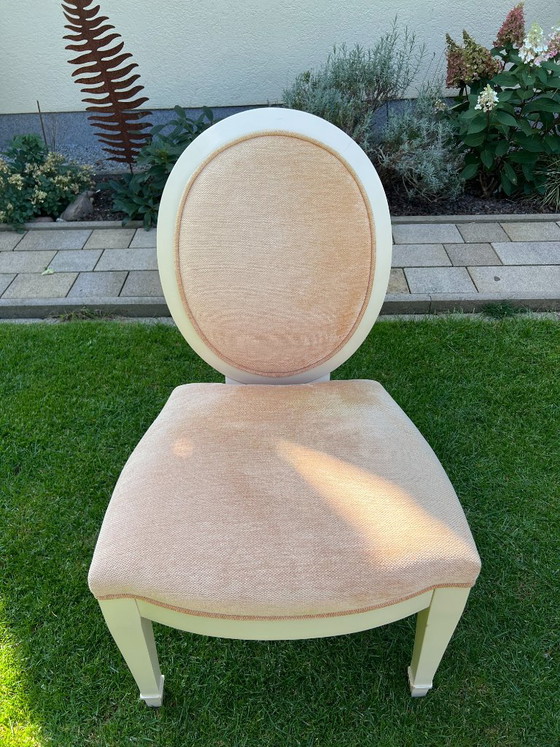 Juego de 6 sillas de comedor Donghia "Grand Flute" "Grand Soleil" de John Hutton (4 sillas laterales / 2 (photo 5 of 14)