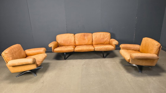 Image 1 of Divano De Sede DS31 in pelle color cognac, anni '70