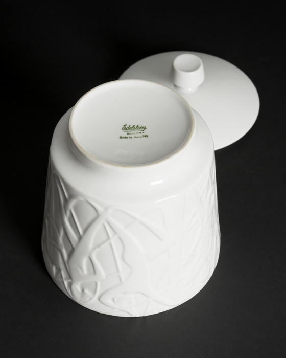 Image 1 of Mid Century KURT WENDLER pour EDELSTEIN "ATHEN" Vase en porcelaine et couvercle-Boîte 1957