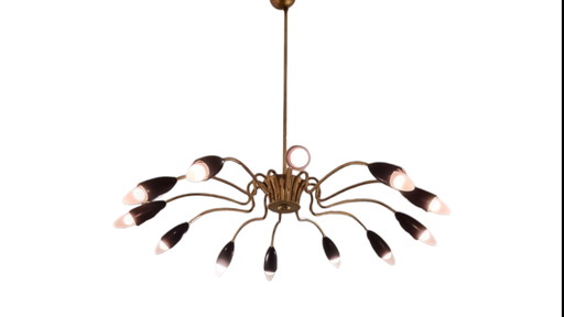Lámpara de araña vintage de 12 brazos