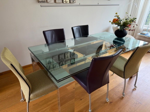 BONALDO TOM glass dining table