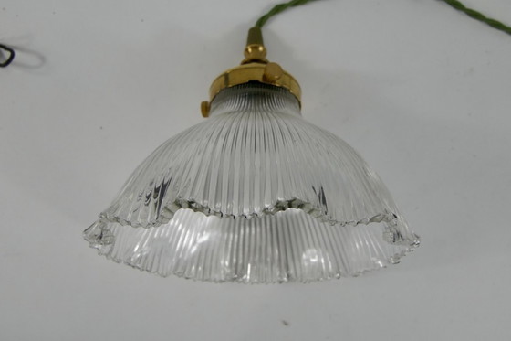 Image 1 of Vintage French Holophane Pendant Lamp Glass