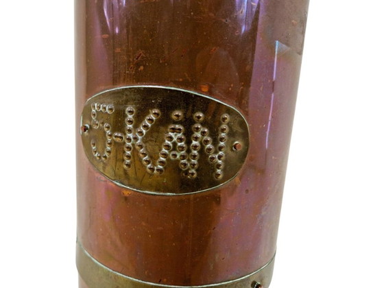 Image 1 of Vintage Copper Coal Hod Bucket 5 Kilo Marked – Rustic Fireplace Container