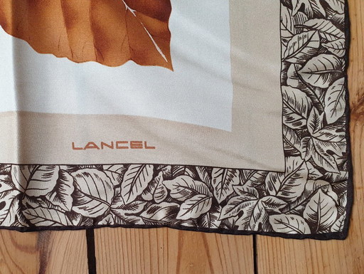 Genuine Lancel silk square in original pouch