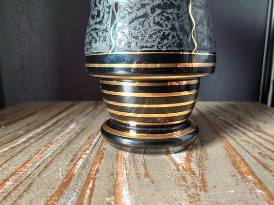 Image 1 of Art Deco hyalite vase De Rupel Boom glass factory