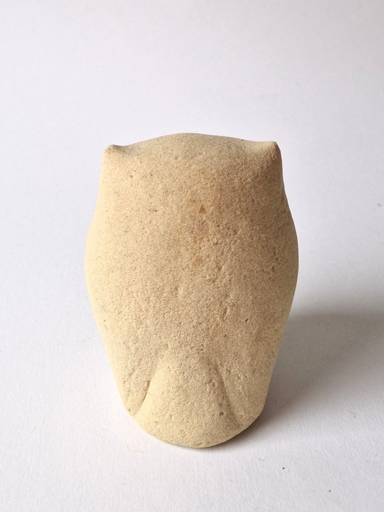 Marbell Stone Art Belgium - Hibou - Marqué, Sculptures, Pierre, Beige, Design (photo 3 sur 6)