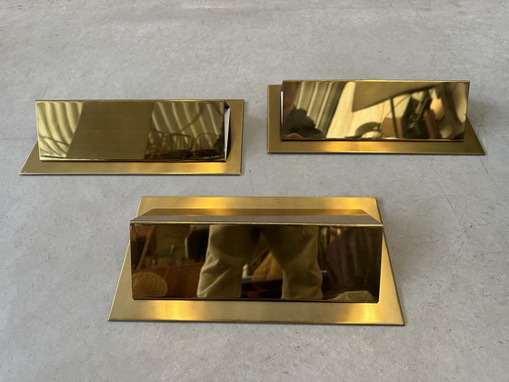 Image 1 of 3x lampade da parete vintage - ottone - LIRO