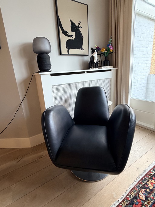 Sedia Topform Pinto in pelle nera