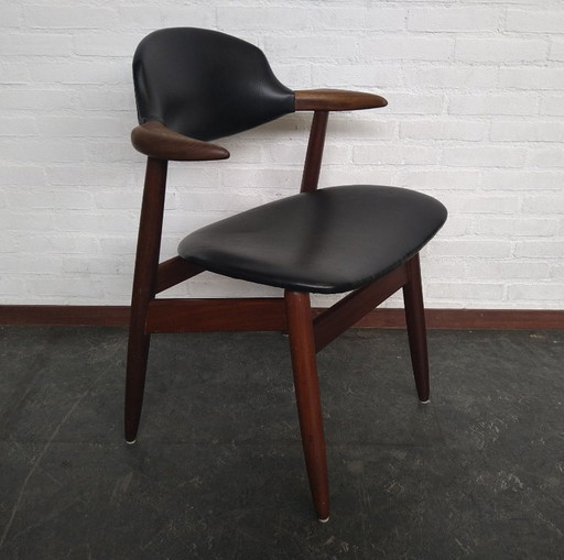  Chaise design en corne de vache des années 1960 par Tijsseling pour Hulmefa