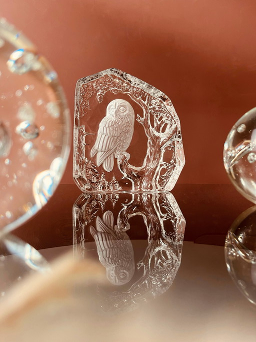 Goebel uil in glas