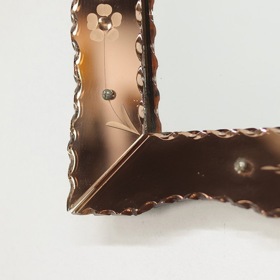 Image 1 of Specchio Art Déco rosa