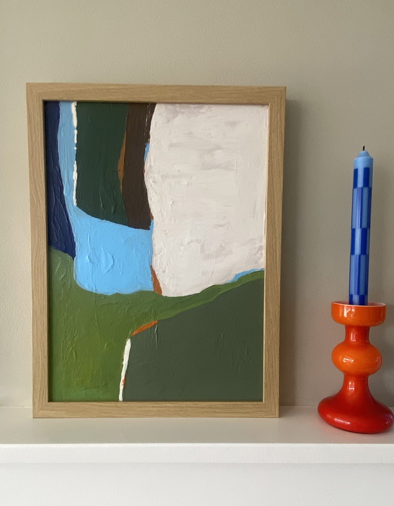 Image 1 of Dipinto astratto 30 x 40 cm con cornice