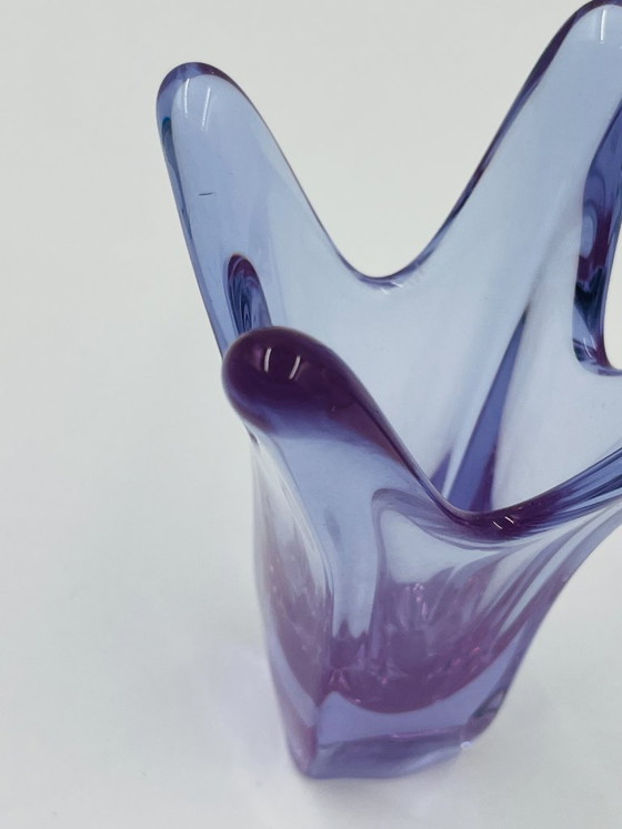 Image 1 of Vintage Murano Crystal Finger Vase, Parma