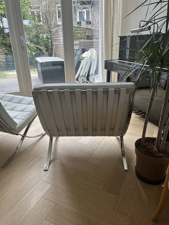 Image 1 of 2 Knoll Barcelona Chairs white