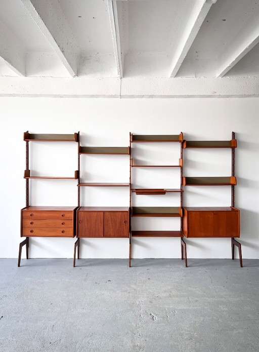 Mid-Century Scandinavian Teak Modular Wall Unit “Ergo” by John Texmon, Norway, 1960s